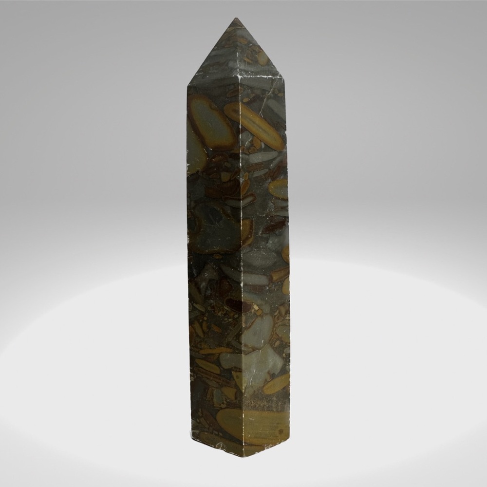 Natural Bamboo Jasper crystal tower - Picture 3 of 4